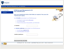 Tablet Screenshot of myutaccount.utoledo.edu