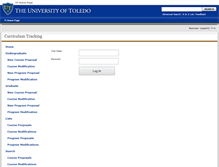 Tablet Screenshot of curriculumtracking.utoledo.edu